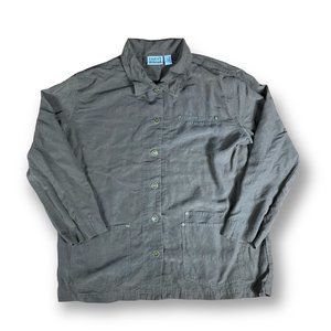 Chico's Design Vintage Top Womens 3 Brown Button Up SHIRT